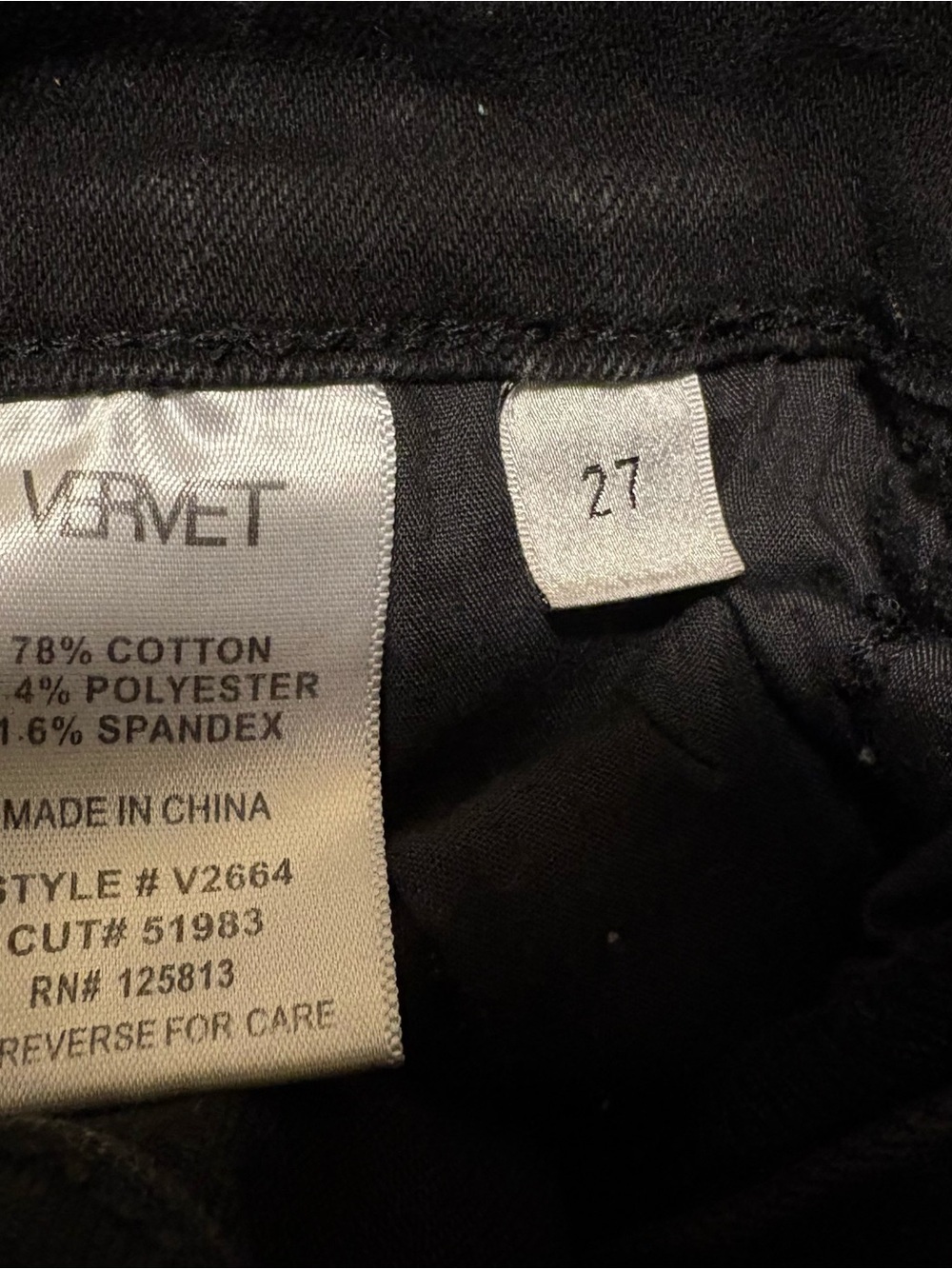 Vervet Los Angeles Women's Button Fly Super Flared Jeans Black Size 27 Stretchy - Picture 8 of 9